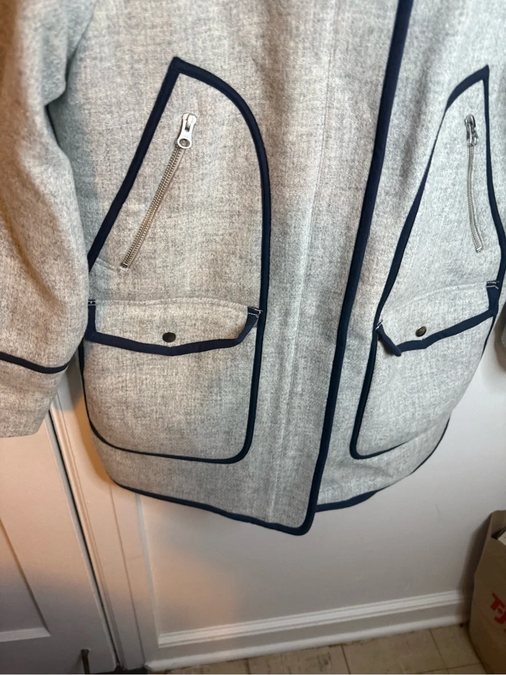 J.Crew Gray Summit Parka in Italian Stadium-Cloth Wool